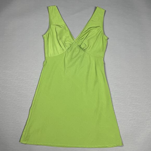 Peppermayo Audrey Vintage Slip Dress Size 6 Green V-Neck A Line Soft Coquette - Picture 3 of 10
